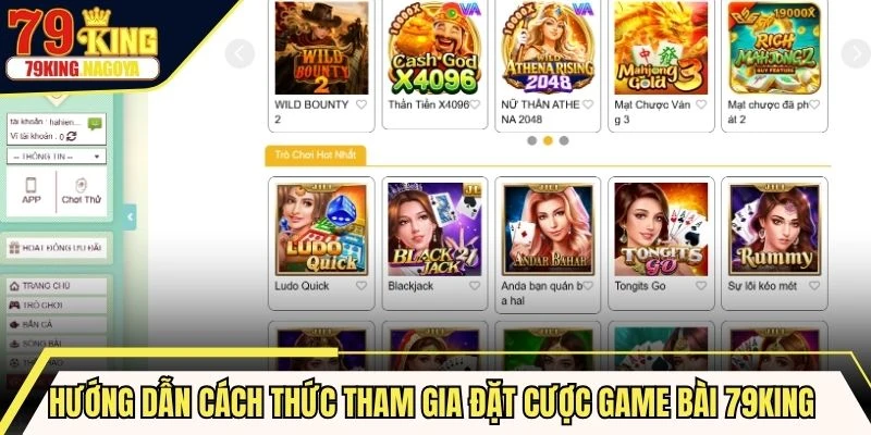 Hướng dẫn cách thức tham gia đặt cược game bài 79KING nhanh chóng