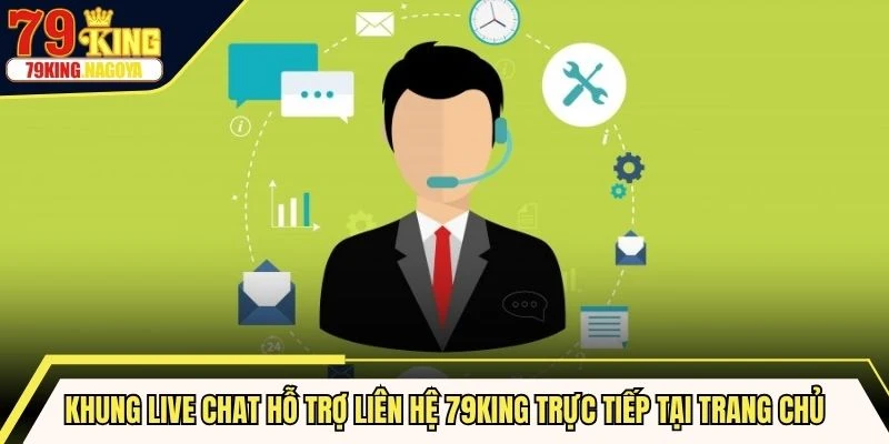 Khung live chat hỗ trợ liên hệ 79KING trực tiếp tại trang chủ