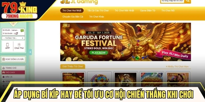 Áp dụng bí kíp hay để tối ưu cơ hội chiến thắng khi chơi nổ hũ 79KING
